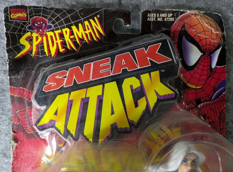 Spider-Man Sneak Attack Bug Busters Silver Sable Beetle Basher Toy Biz 1997 MOC - Imagem 4 de 4