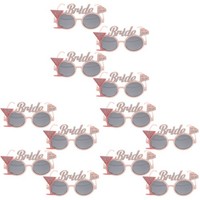  3 Pack Novelty Glasses Bride and Groom Wedding Sunglasses for Guests Love Heart