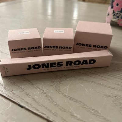 Jones Road Set of 4 Beauty bundle Miracle Balm X2 Pencil and Eye Cream NIB