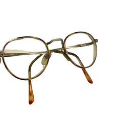 1970s Unisex Silver Round Eyeglasses Metal Engraved Vintage "FRAMES ONLY"