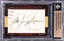 2011 Leaf Marilyn Monroe & Arthur Miller Dual Signed Autograph #1/1 Card Beckett