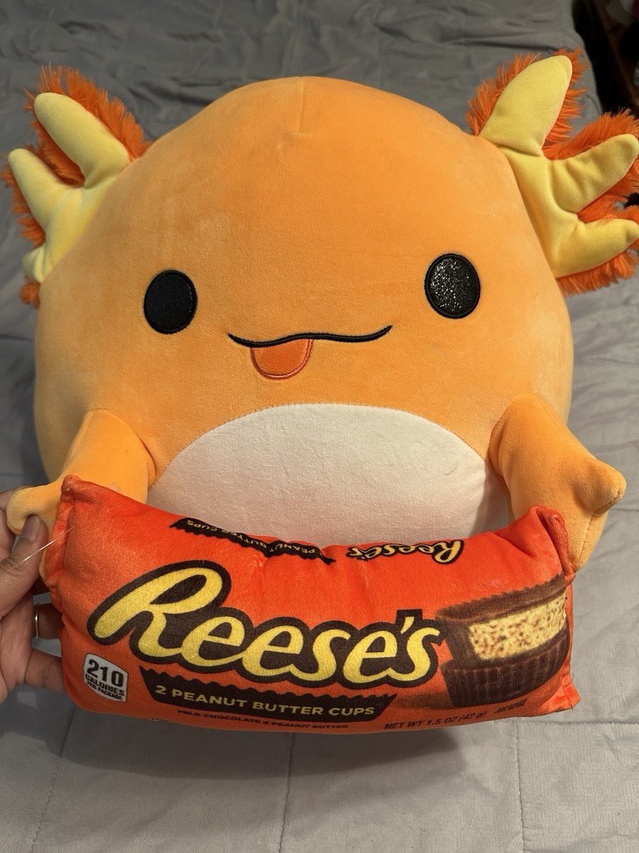 SNACKLES Stuffed Animal Plush Toy Albie Axolotl Reeses Orange