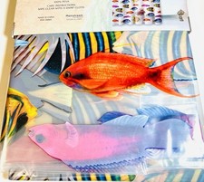 TROPICAL FISH PEVA SHOWER CURTAIN VIBRANT COLORS OCEAN STYLE AQUARIUM REEF