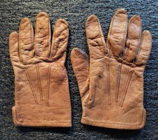 Vintage LAUER Unlined Leather Gloves Driving Hunting Sz M