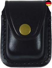 Leder-Gürteletui für Sturmfeuerzeug, Gürteltasche für Benzinfeuerzeug, schwarz m