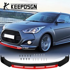 For Hyundai Veloster Turbo Front Bumper Lip Splitter Spoiler Body Kit Parts Kdm