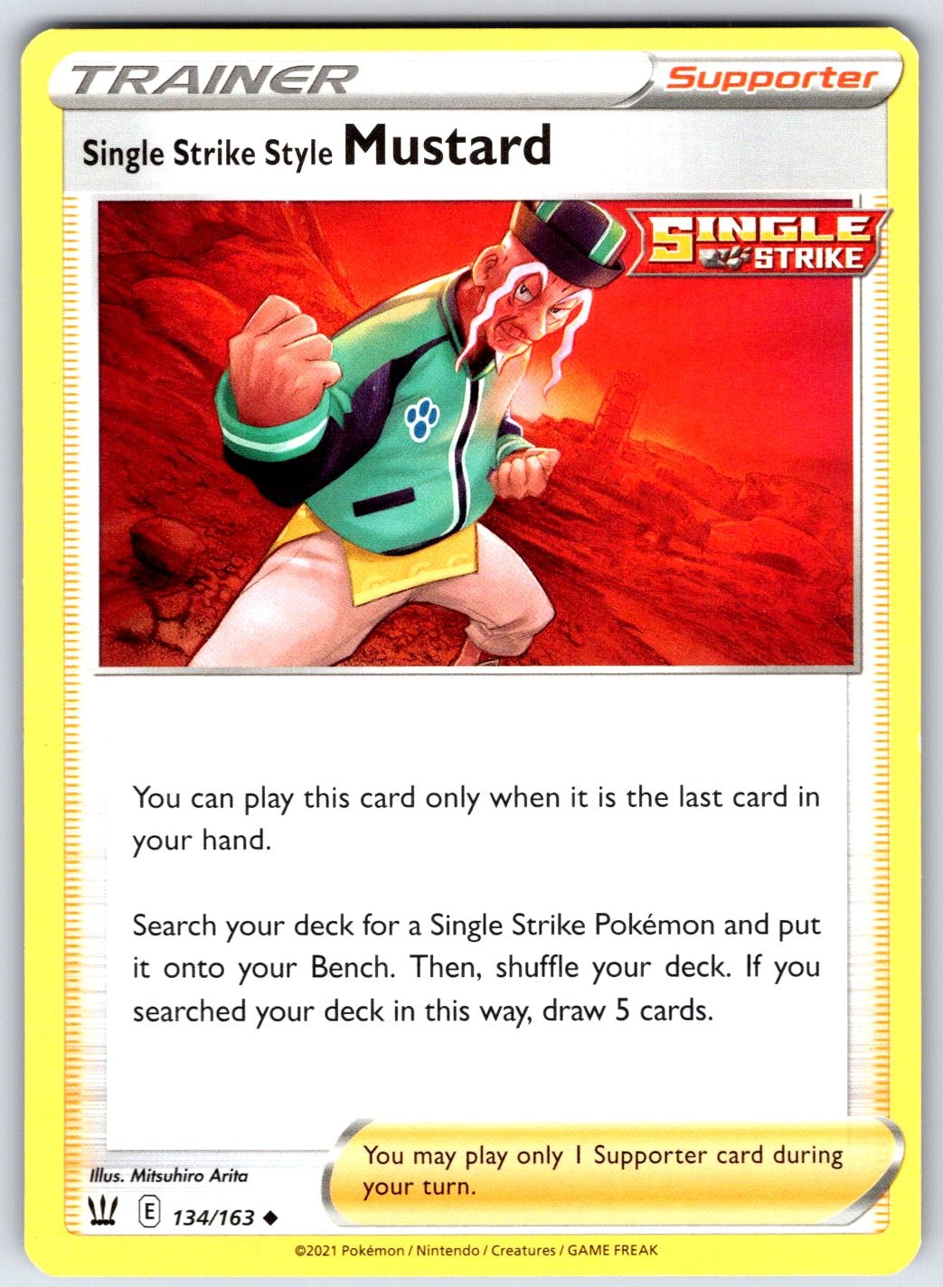 SINGLE STRIKE STYLE MUSTARD - Pokemon - 134/163 Battle Styles - LP