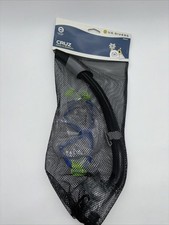 Aqua Lung Junior Child Snorkel Mask Waterproof ID Holder  Mesh Carry Bag Set