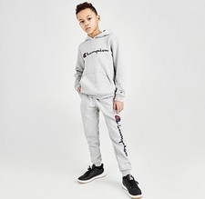 Champion Youth Set Boys Hoodie Fleece Pants Tracksuit 2pc Gray Sz 10/12