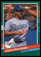1991 Donruss #711b Carlos Hernandez Los Angeles Dodgers Baseball