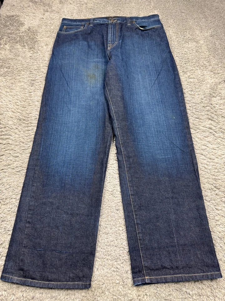 Sean John Jeans Men 36x34 Garvey Loose Fit Baggy Faded Indigo 90s Hip Hop Denim - Image 2 of 4
