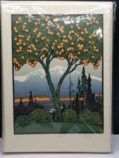 Orange Tree Henry Hunt Clark Saturn Press Cards w Envelopes x10 Stationary USA