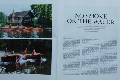 Original 2023 OCTANE extracted mag article: ETTORE BUGATTI created tiny boats - Imagen 1 de 2