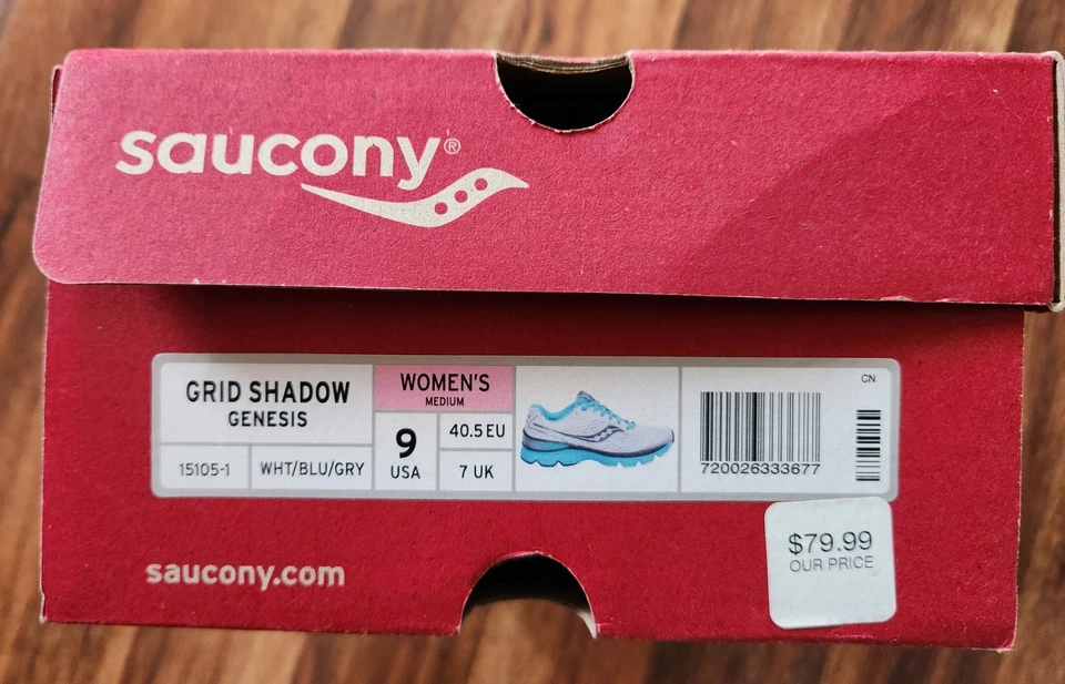 Saucony сетки тени Genesis кроссовки женский размер 9, белый/синий/серый - новый в коробке!!! - Изображение 2 из 4