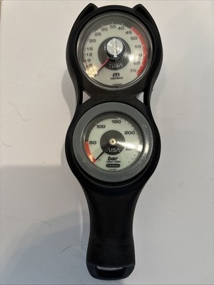 TUSA 3 Gauge Console with Compass and Metric Depth Gauge