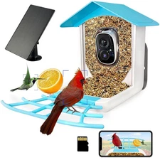 64GB Bird Feeder with Camera, 2K 3MP HD Camera Bird Feeder, AI Identify 10K+ ...