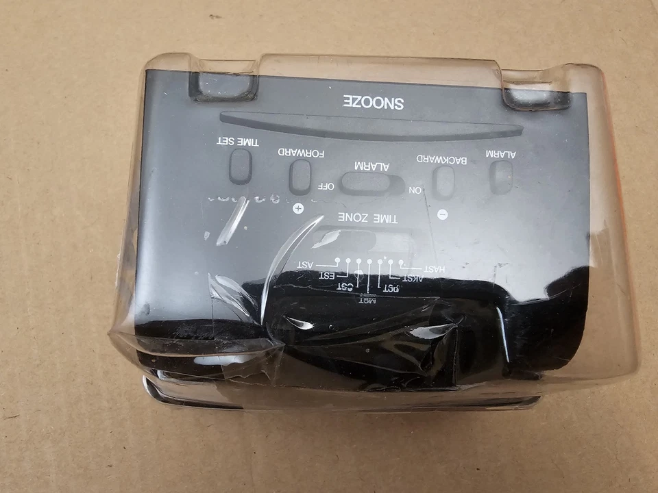 ACU RITE Intelli-Time Alarm Clock 13003A3 NEW Black Electric W/ Snooze Button - Image 2 of 4