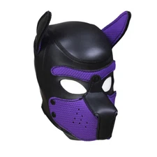 Party Masks Pup Puppy Play Hood Mask Latex Rubber Role Play Cosplay Full Head