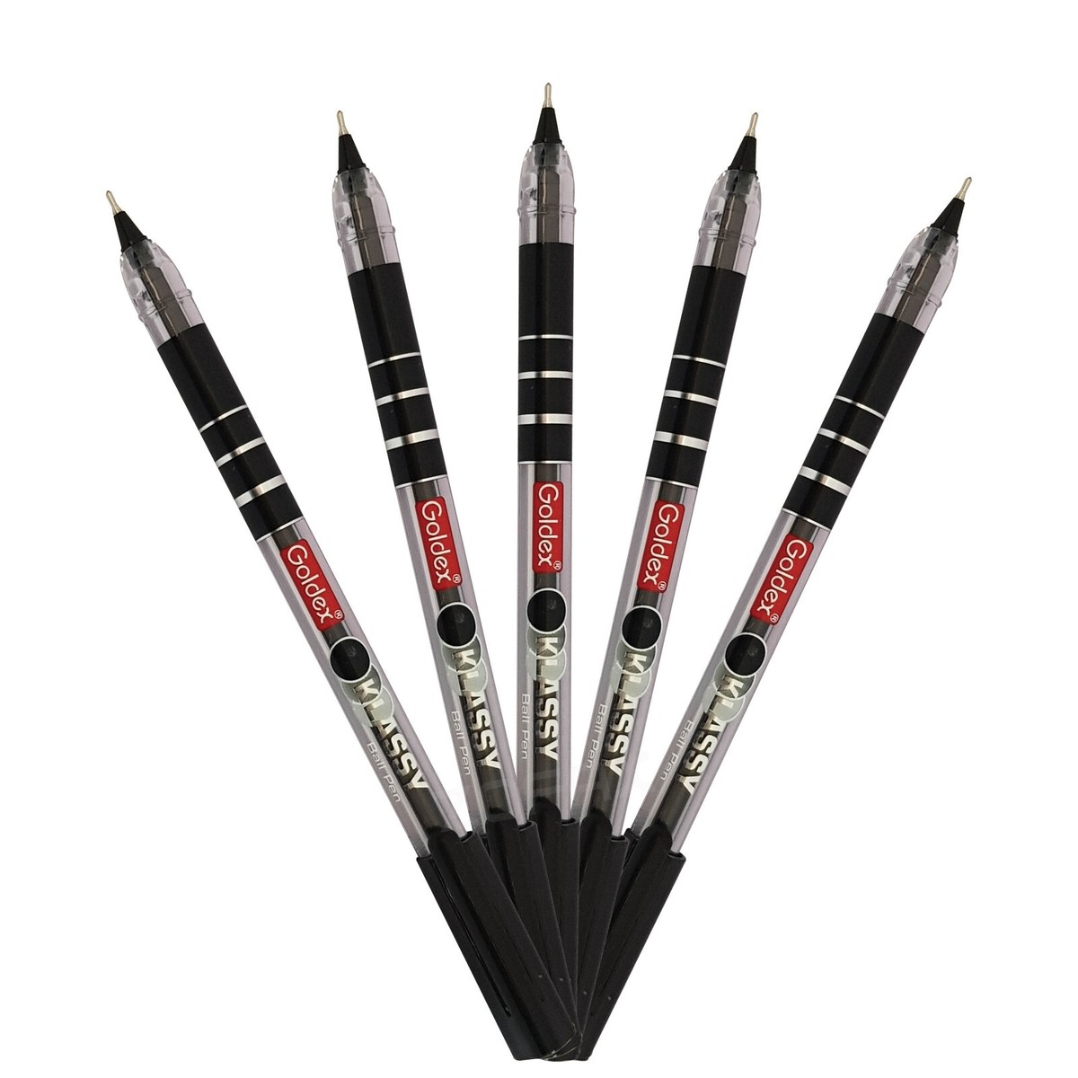 GOLDEX Klassy BLACK x Fine Tip Ballpoint Pens Smooth