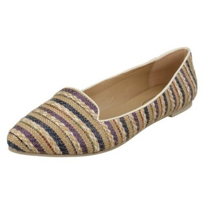 Ladies Spot On F8R0234 Flat Pointed Toe Ballerinas