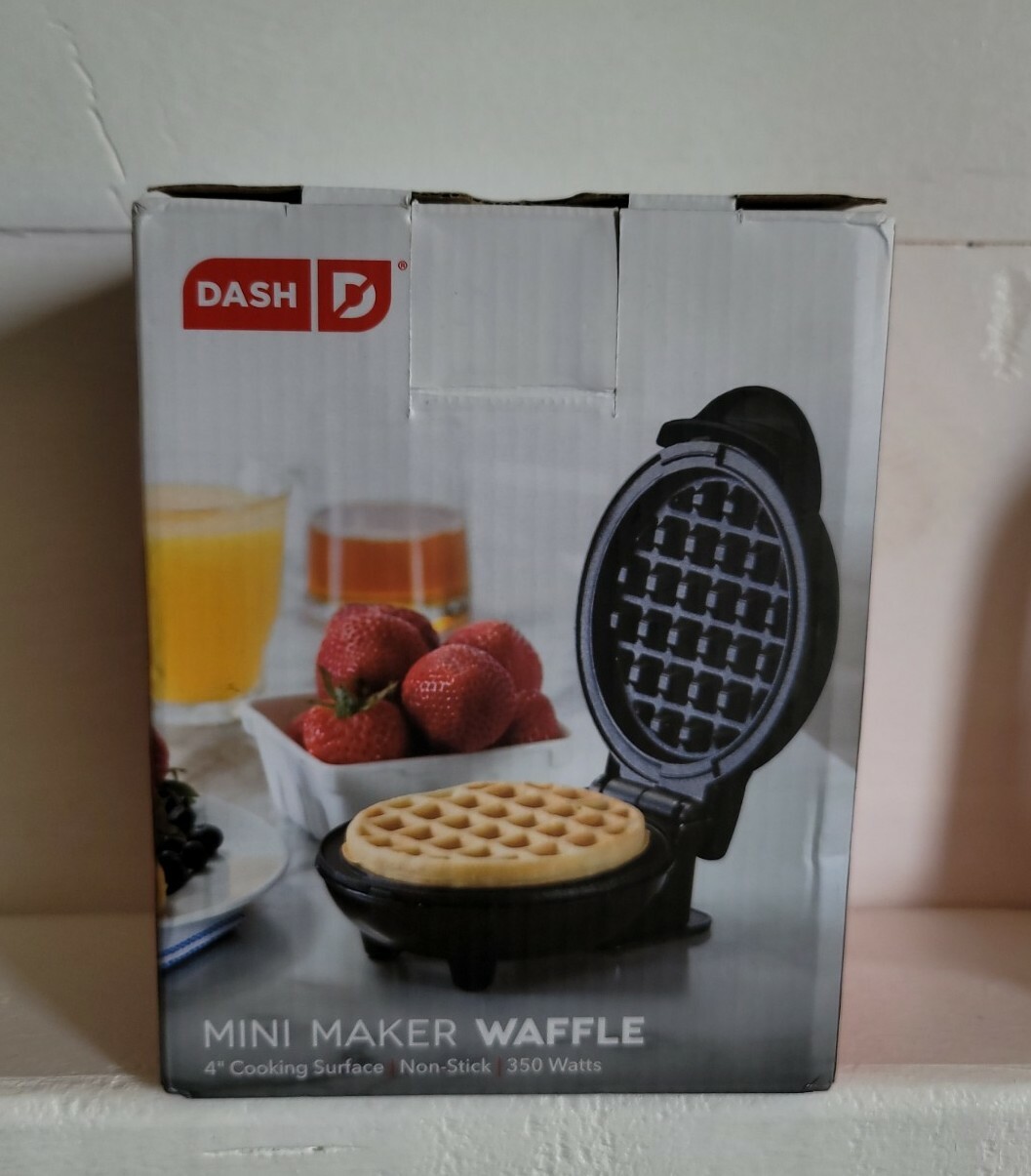 Dash Mini Maker Waffle Machine for 4-Inch Individual Waffles in Black-image