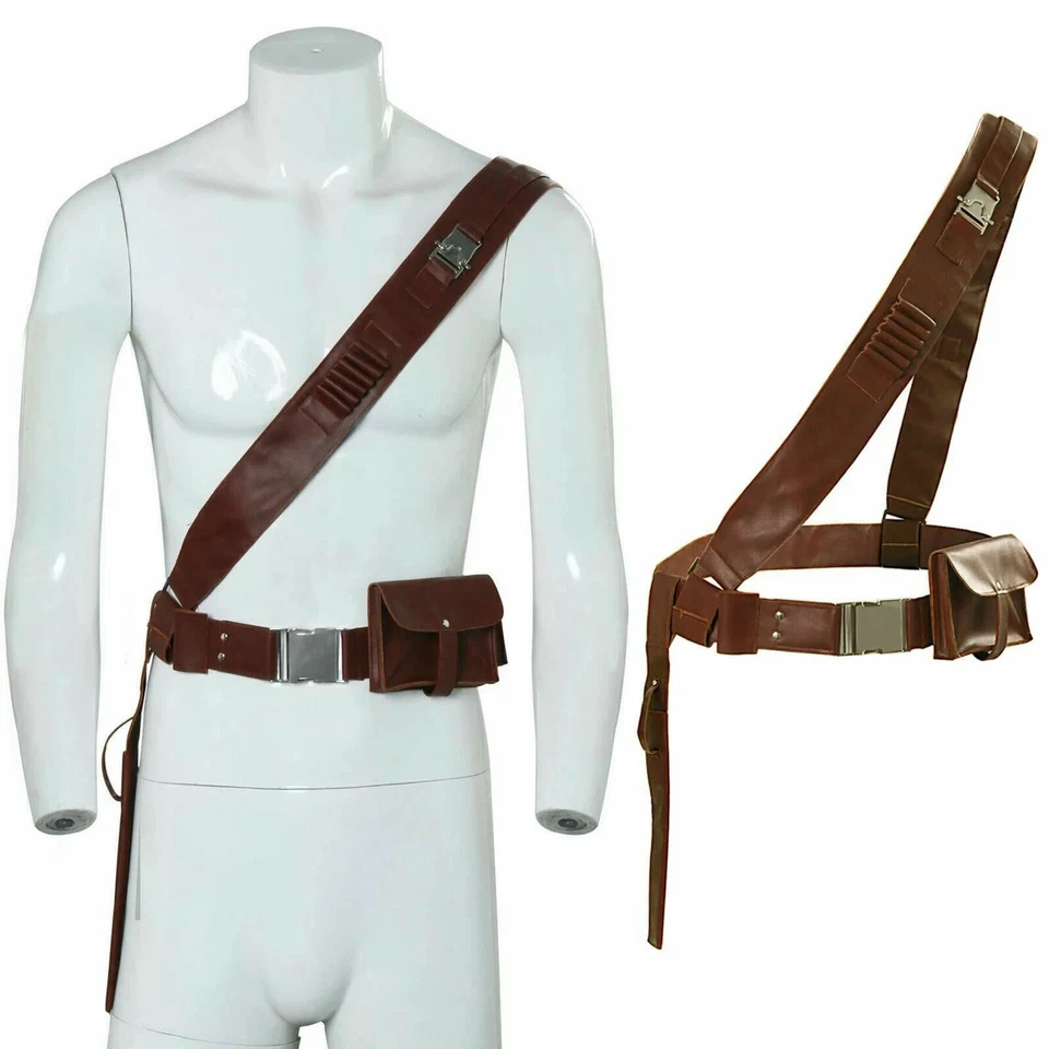 Din Djarin Изготовленный на заказ мандалорский кожаный ремень, патронташ и кобура - Изображение 2 из 4