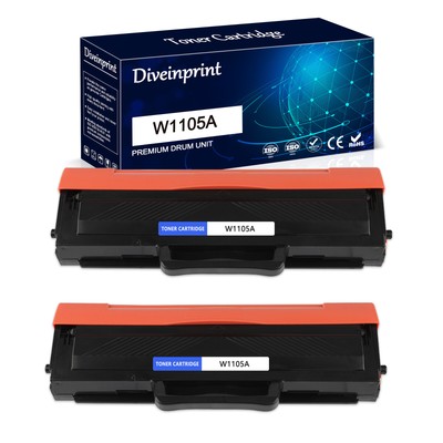 2PK W1105A 105A Toner Cartridge Compatible With HP LaserJet MFP 135a 135w 137fnw