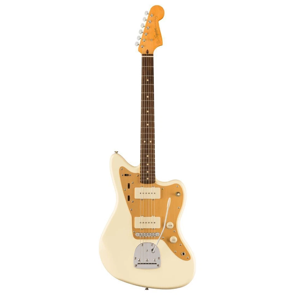 Fender Squier J Mascis Jazzmaster 6-String Electric Guitar (Vintage White)