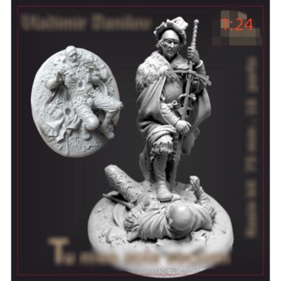 1/24 resin figures model kit Ancient warrior duel Unassembled Unpainted