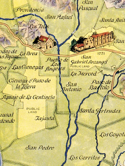 The Old Spanish and Mexican Ranchos Map of Los Angeles County - 20x24 - Image 2 of 3