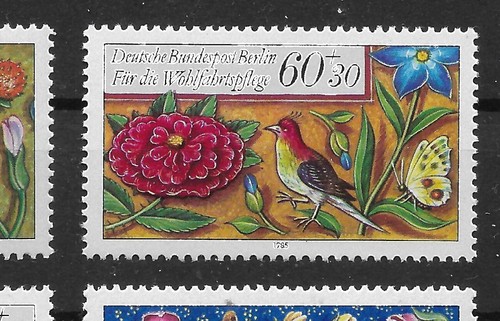 Berlin 1985 ** Satz Mi 744-47 Wohlfahrt Miniaturen Streublumen Beeren 01317A - Picture 3 of 5