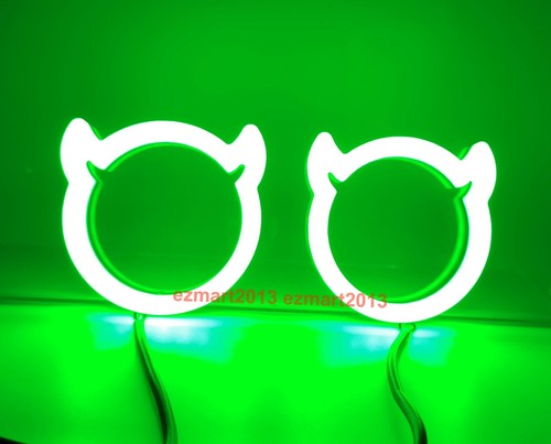 BT Dynamic Flow Chase RGB Ox Horn Halo Ring Demon Devil Angel Eyes DRL for Benz - Picture 8 of 26