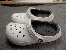 Crocs baya lined Sandals Womens 7 Mens 5 White Clogs Comfort Shoe