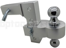 6 Aluminum Adjustable Trailer Drop Hitch 2 Receiver 1-78 And 2 Dual Balls