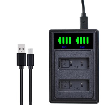 LCD PS-BLS5 Battery Charger for Olympus PEN E-PL2 E-PL5 E-PL6 E-PL7 PL8 E-PM2