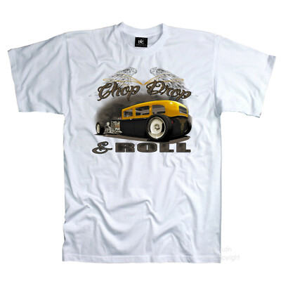 Auto T-Shirt Hot Rod chopped classic car Vintage Style design *1244 C weiss