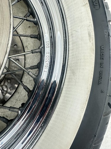 2003 HARLEY ELECTRA GLIDE classic 16x3 Front Wheel Rim Dunlop Tire Rotors - Picture 3 of 18