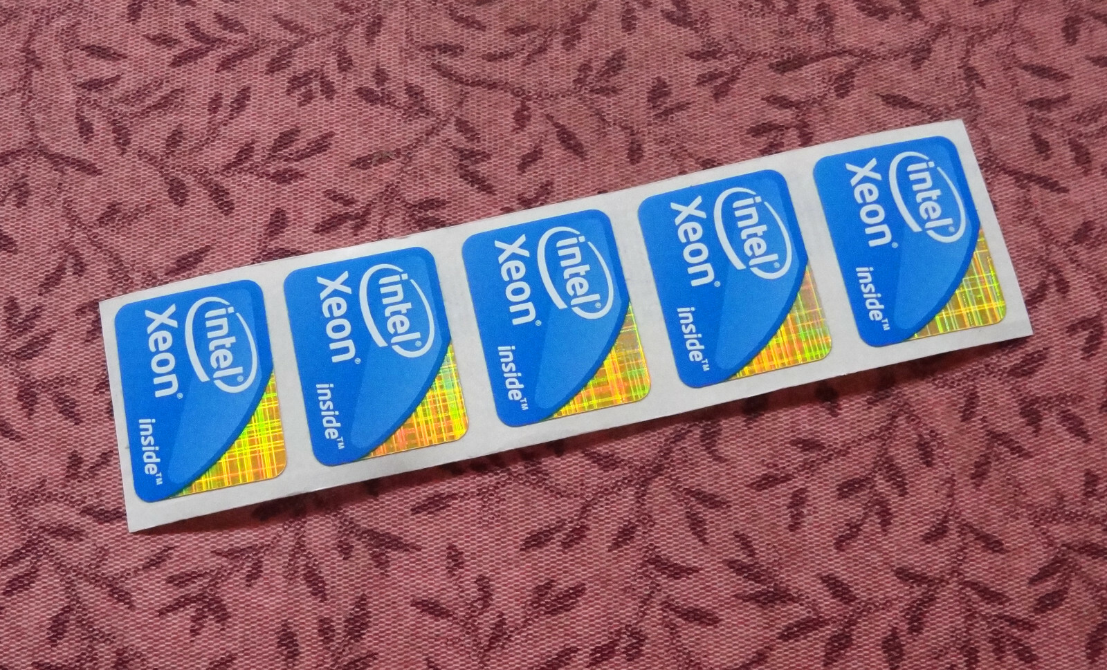 Lot of 5 Intel Xeon Inside Stickers 15.5 x 21mm 2009 Nehalem Version ...