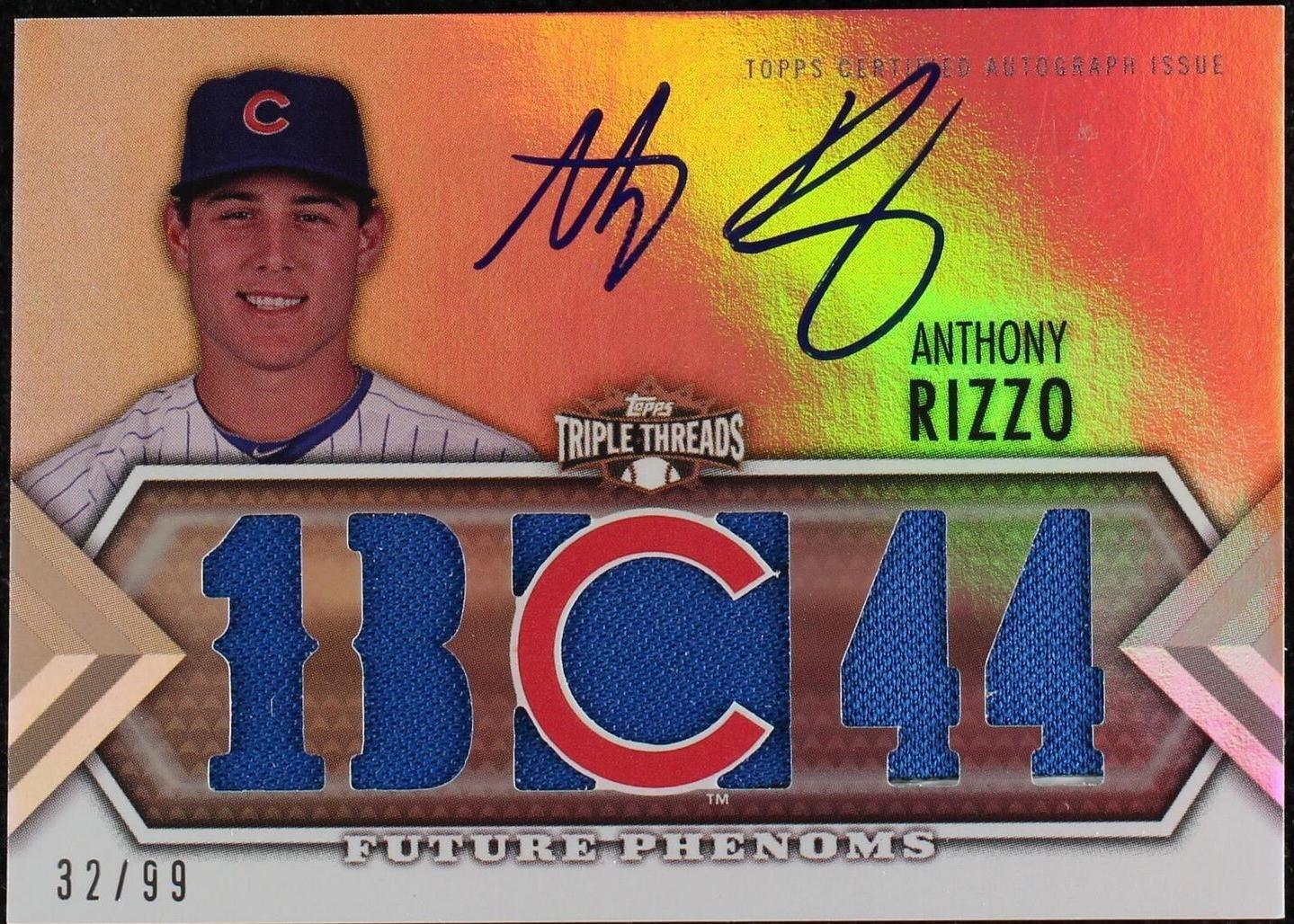 2012 Topps Triple Threads - Future Phenoms Auto Relics Anthony Rizzo ...
