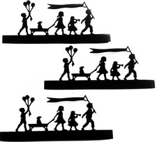 Children Marching Paper Die Cut Embellishments Scrapbooking Crafts Card Making