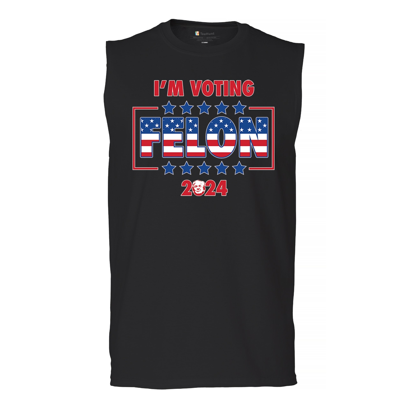 ALTRA Camicia muscolare Trump 2024 Im Voting Felon MAGA President America First FJB Uomo