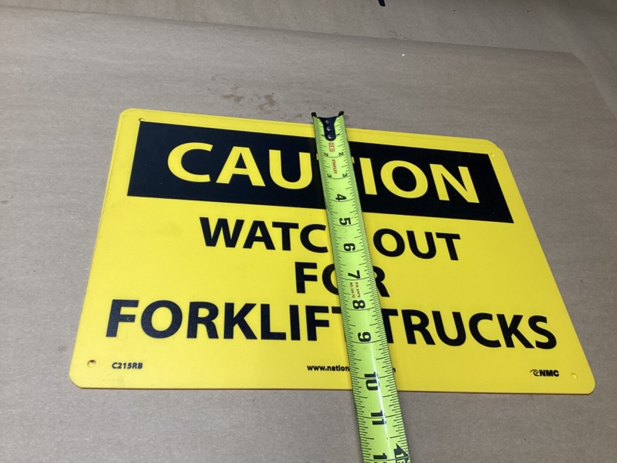 Caution Watch Out For Forklift Trucks Sign #140M49 | eBay