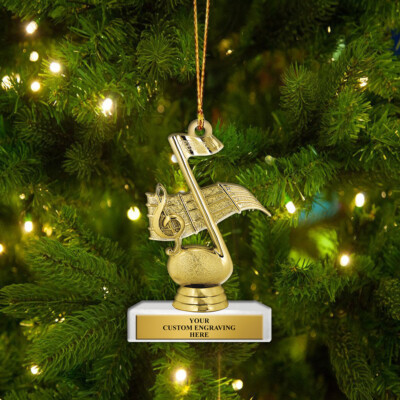 Standard Music Note Trophy Ornament, Achievement Shooting Star Music Award