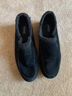 Pre Owned Lands' End Women's All Weather Suede Black Slip On Moc Shoes Size 10M — photo 1