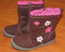 NEW TOTES KIDS TODDLER GIRLS FLOWERS DESIGN BOOTS SIZE 6 MEDIUM