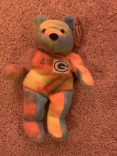 Salvinos Bammers 1999 NFL Beanie Bear Green Bay Packers Bret Favre 4 New W/Tags
