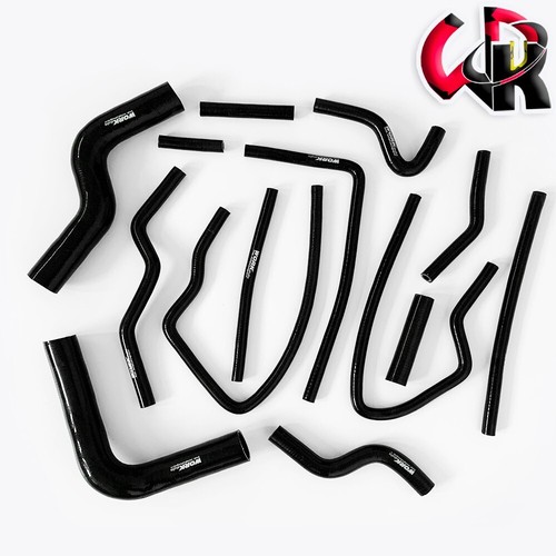 Black Silicone Hose Fit 93-03 02 Subaru Legacy BD5/BG5 BE5/BH5 GT/RS Twin Turbo - Picture 4 of 10