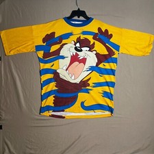 1992 Vintage Tasmanian Devil "TAZ" T Shirt Size XL Looney Tunes All Over Print