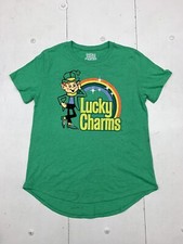 Lucky Charms Kids Green Graphic Short Sleeve Shirt Size Large