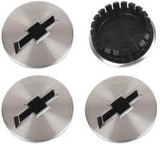 4pc Wheel Cap (59mm) BLACK bowtie for 2024 2025 Chevrolet Trax Active RS LT LS